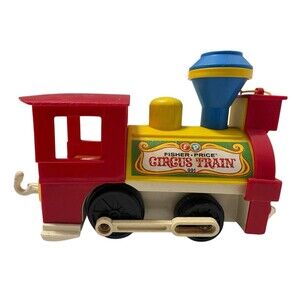 VTG 1973 Fisher Price #991 Little People Circus Kids Train Engine Whistle